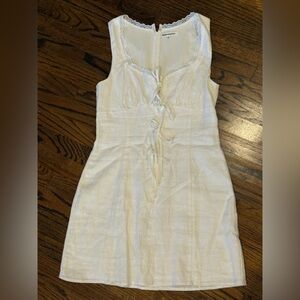 Reformation white linen dress